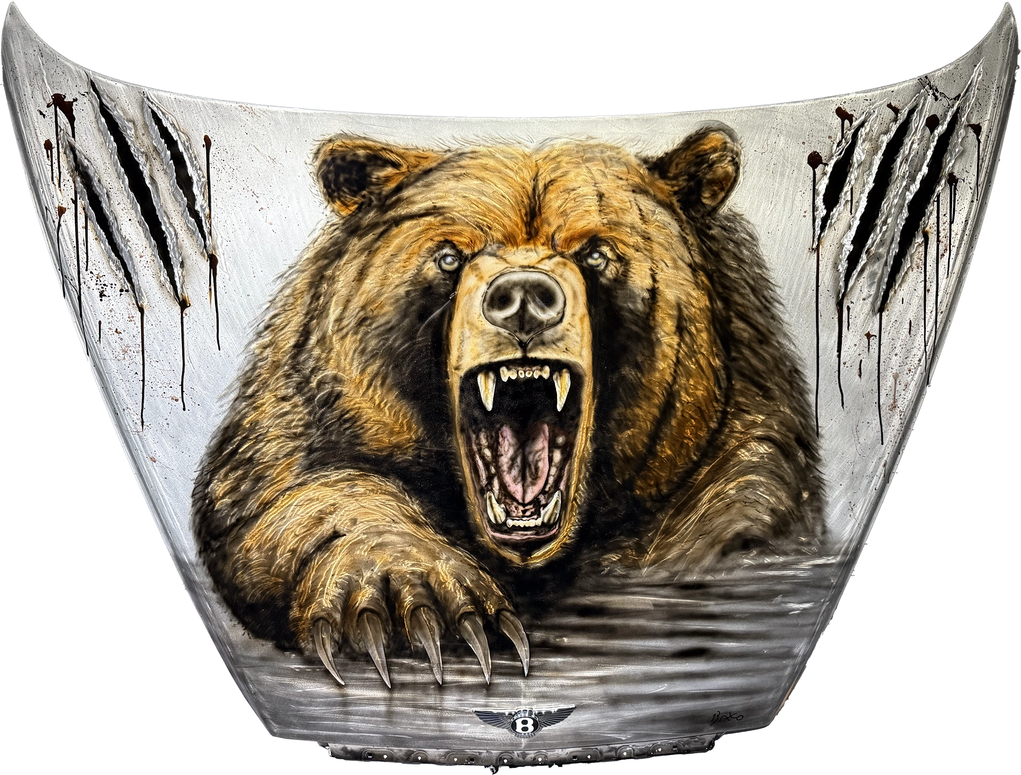 Hold Your Ground, Aluminism metal art ground into solid aluminum by Baxo